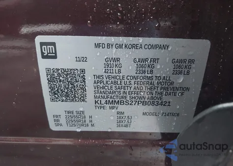 2023 Buick Encore Gx Preferred Fwd from USA, damaged, VIN KL4MMBS27PB083421